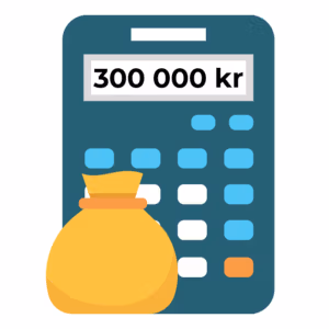 Låna 300000 kronor.